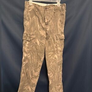 Hollister Tan Cargo Pants Straight Leg Utility Style